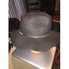 Lucky Brand Tassel Trim Panama Black Hat S 77 1/4  eb-95363331